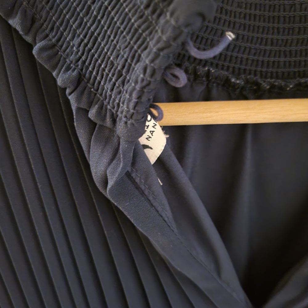 Nanette Lepore Navy Pleated Midi Dress - Picture 12 of 12